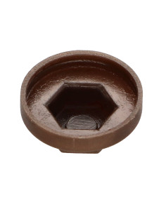 Kappe Sechskantkopf Polyethylen RAL8014 sepiabraun für... 2