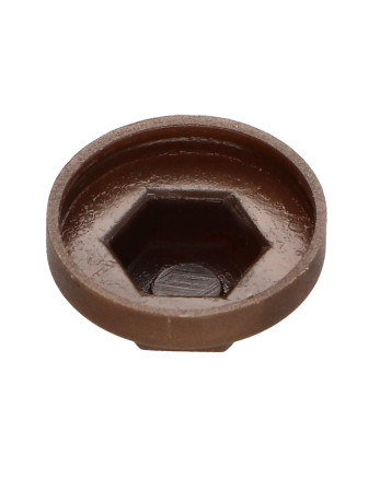 1 x Kappe Sechskantkopf Polyethylen RAL8014...