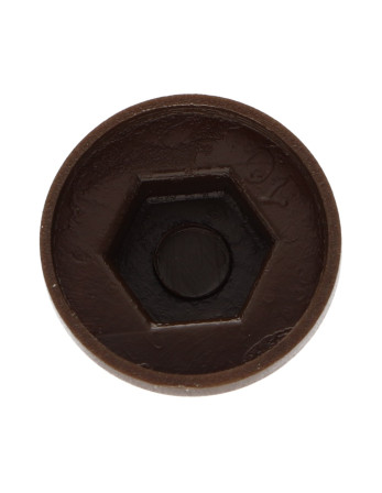 1 x Kappe Sechskantkopf Polyethylen RAL8014...