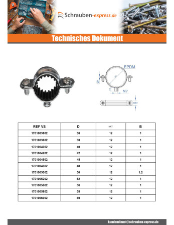 1 x Einfacher schalldichter Befestigungskragen...