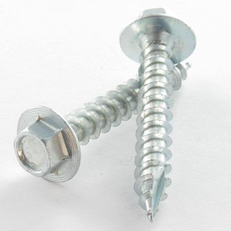 1 x Spanplattenschrauben TEKOR Sechskantkopf Kreuzschlitz mit Flansch 8X50 Verzinkt cut Bohrspitze mit Typ 17 Spitze