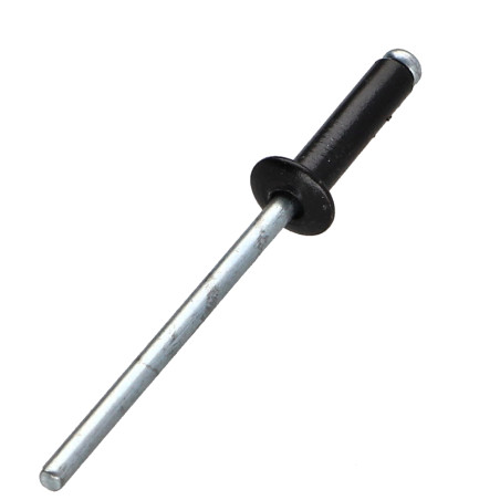 1 x Blindniete Aluminio Vástago acero 4,8 x 8 Klemmdicke 1 für 3 Standard-Rundkopf Schwarz
