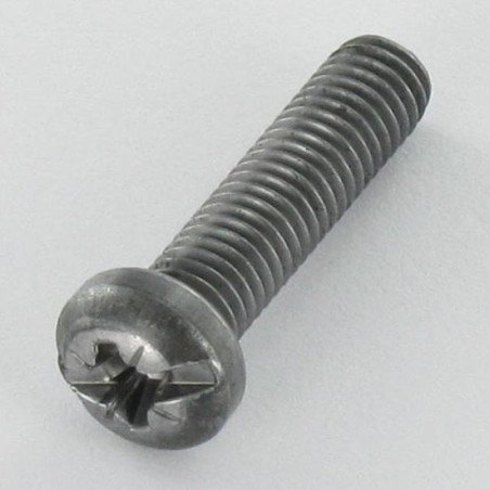 1 x Metallschrauben Zylindrischer Flachkopf POZI und gespalten M5x20 Rohstahl