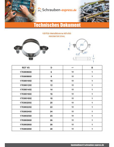 Metallschlauchschelle M7X150 Durchmesser 36 Verzinkt 2