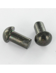 Vollniet Rundkopf 6,5 x 12 Stahl schwarz verzinkt