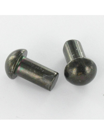 1 x Vollniet Rundkopf 6,5 x 12 Stahl schwarz...