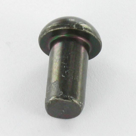 1 x Vollniet Rundkopf 6,5 x 12 Stahl schwarz verzinkt