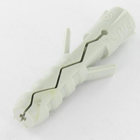 1 x Dübel Nylon 6x30 Ohne Kreuzschlitz
