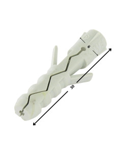 Dübel Nylon 6x30 Ohne Kreuzschlitz 2