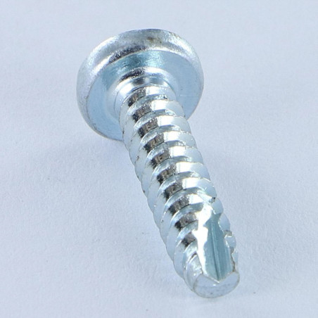 1 x Schraube PVC Zylindrischer Halbrundkopf Pozi 3,5X 5/8 cut Bohrspitze mit Typ 17 Spitze Verzinkt