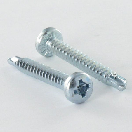 1 x Selbstbohrende Schrauben Zylindrischer Halbrundkopf Phillips 3,5 x 22 SQ1/ Phillips 2 Verzinkt