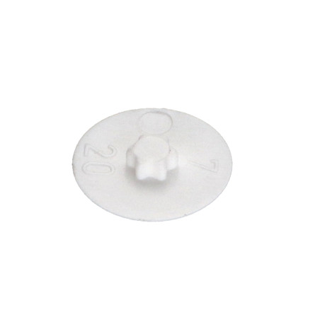 1 x Schraubenkopfabdeckung T20 Kopf-Durchmesser 12 Polyethylen RAL9010 reinweiß