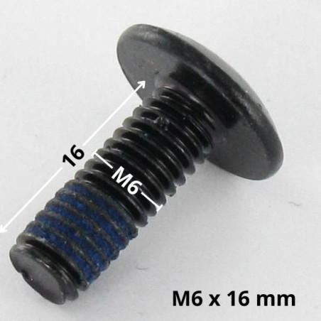 1 x Schraube Flachrundkopfschraube M6x16 Schraubenschlüssel 4 Stahl schwarz verzinkt Schraubensicherung