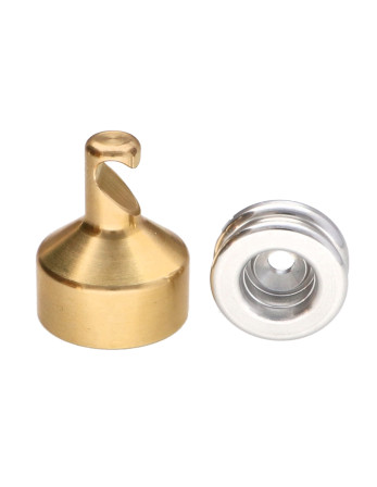 1 x Haken dekorativ Messing mit Befestigung...