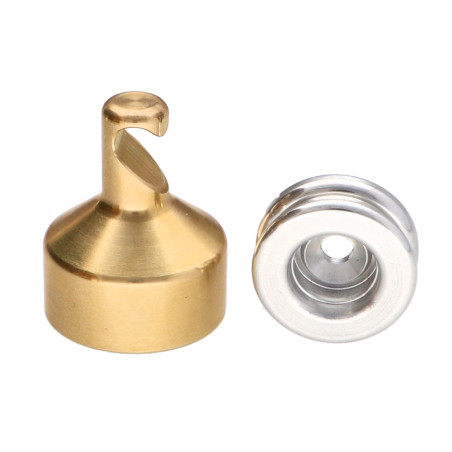 1 x Haken dekorativ Messing mit Befestigung multimaterial L'ATTACHANTE