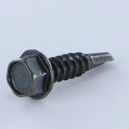 1 x Selbstbohrende Schrauben Sechskantkopf 5,5 x 22 Blechgewinde Stahl schwarz verzinkt