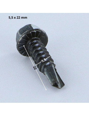 1 x Selbstbohrende Schrauben Sechskantkopf 5,5...