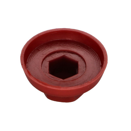 1 x Kappe Sechskantkopf Polyethylen RAL3011 braunrot für Bohrschrauben oder Blechschrauben Ø 4,8-5,5