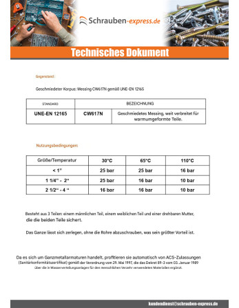 1 x Gerade Verschraubung 20x27 (3/4") Männlich...