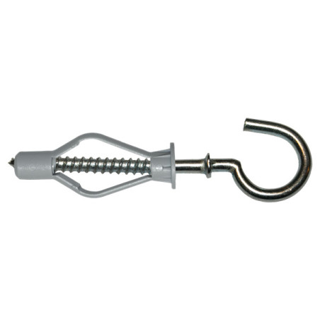 1 x Dübel Nylon 8x40 Mit Haken mit flansch 4x45