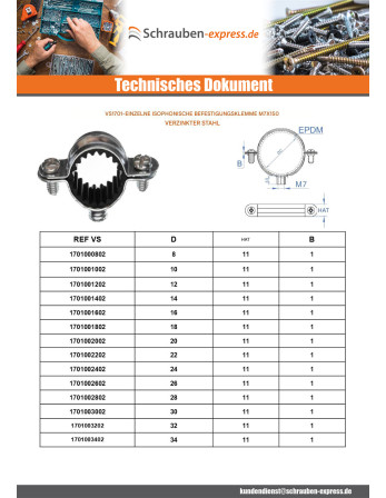 1 x Einfacher schalldichter Befestigungskragen...