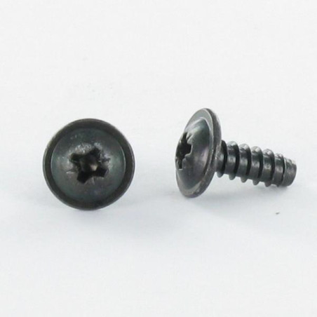 1 x Blechschraube Flachrundkopfschraube Pozi 4,8 x 9,5 Stahl schwarz verzinkt Ohne Nagel