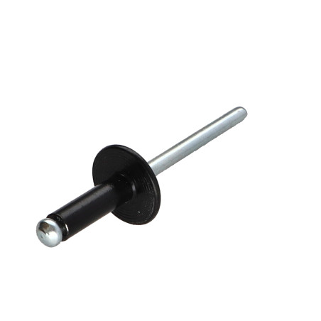 1 x Blindniete Aluminio Vástago acero 4,8 x 12 Klemmdicke 5 A7 Breiter Kopf ALX Schwarz