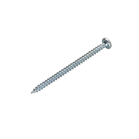 1 x Spanplattenschrauben Rundkopf Pozi N°2 4,5X60 Verzinkt