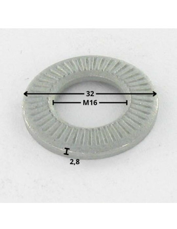 1 x Kontaktscheiben M16x32x2,8 Verzinkt Serie M...