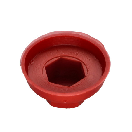 1 x Kappe Sechskantkopf Polyethylen RAL3003 für Bohrschrauben oder Blechschrauben Ø 4,8-5,5