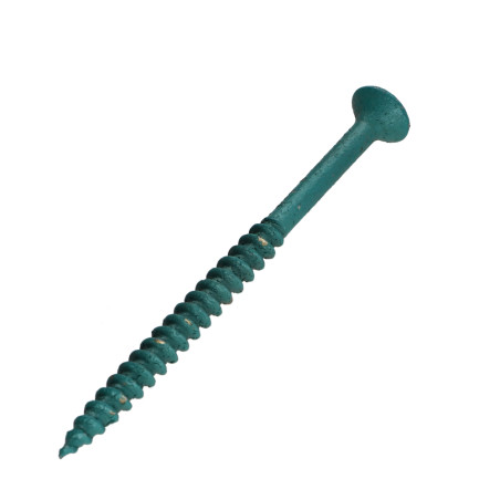 1 x Spanplattenschraube Senkkopf Pozi 4,5X70 Teilgewinde Verzinkt LAQ Grün