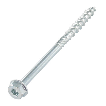 1 x Rahmenschraube tekor Sechskantkopf cut Bohrspitze mit Typ 17 Spitze 8X140 Mit Gewinde 80 T40 Verzinkt CR3 48 hbs ohne