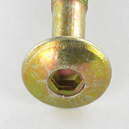 1 x Schraube Flachrundkopfschraube Innensechskant M6x47 Mit Gewinde 32 Kegelförmige Spitze Dichromat
