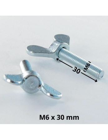 1 x Schraube Flügel M6X30 Verzinkt