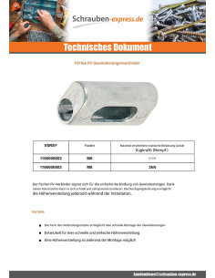 Verbinderplatte Fischer Von Stange GEWINDE PV M6 2