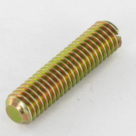 1 x Metallschrauben Stellschraube Gespalten M10x40 Flache Spitze Dichromat