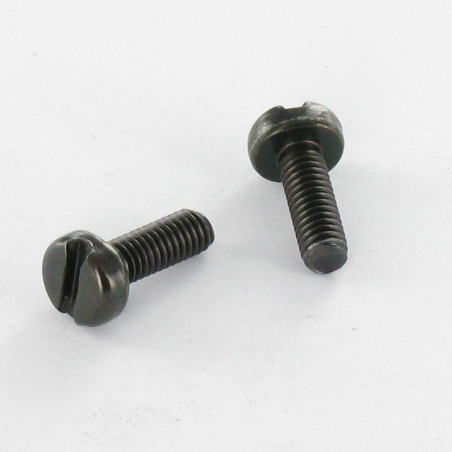 1 x Metallschrauben Breiter zylindrischer Halbrundkopf Gespalten M6x16 Stahl schwarz verzinkt