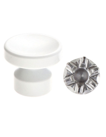 1 x Kleiderhaken dekorativ Aluminium Weiß mit...