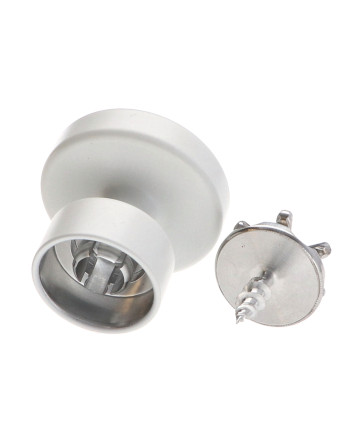 1 x Kleiderhaken dekorativ Aluminium Weiß mit...