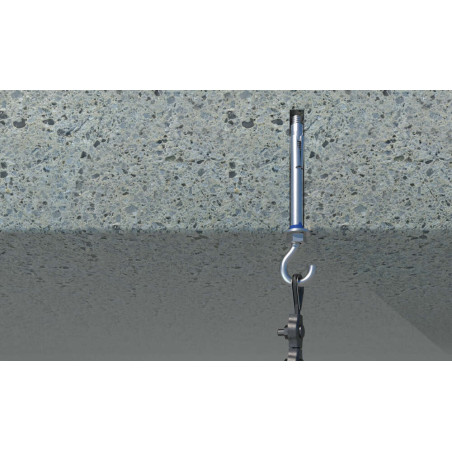 1 x Dübel BOZELENANKER + Haken Bohrer 10 M8X60 Verzinkt