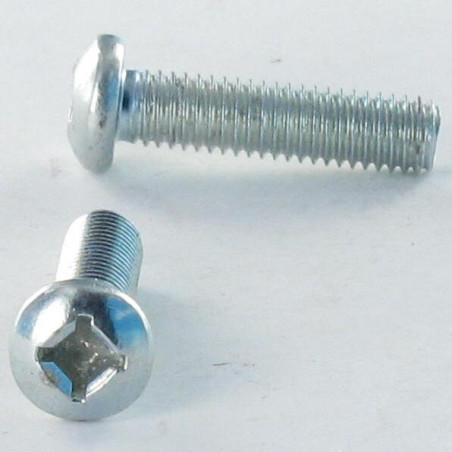 1 x Metallschrauben Zylindrischer Flachkopf M5x12 Vierkant-Kopf Phillips QP2 Verzinkt