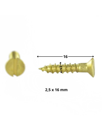 1 x Holzschraube Messing Senkkopfschraube...
