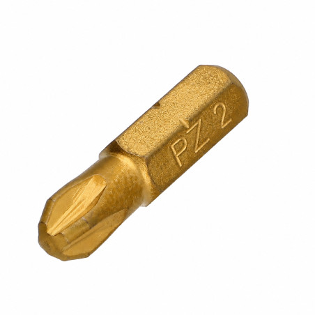 1 x Biteinsatz Industrielle Qualität 1/4" C6.3 Titan Pozi PZ3 Länge 25