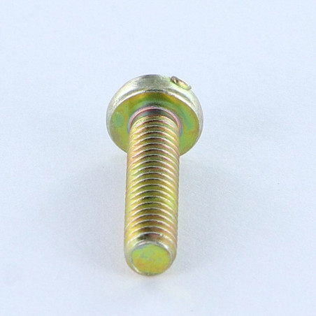 1 x Metallschrauben Zylindrischer Halbrundkopf POZI und gespalten M4x16 Kopf-Durchmesser 7 Dichromat