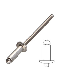 "Niet 4x6 Klemmdicke 0,5 für 2 Flachkopf RAL7016...