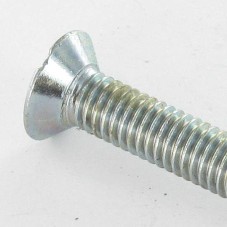 1 x Metallschrauben Flacher Senkkopf Gespalten M5x25 Verzinkt
