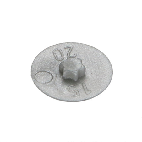 1 x Schraubenkopfabdeckung T20 Kopf-Durchmesser 12 Polyethylen RAL9006 weißaluminium