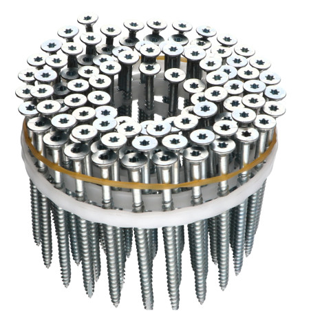 1 x Als Rolle verkauft von 100 Spanplattenschrauben Senkkopfschraube Gezahnt 5X80 Mit Gewinde 60 T20 cut Bohrspitze mit
