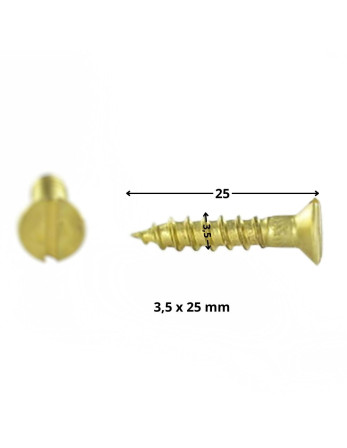 1 x Holzschraube Messing Senkkopfschraube...