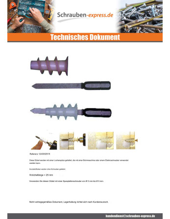 1 x Metalldübel Selbstbohrende Schrauben...